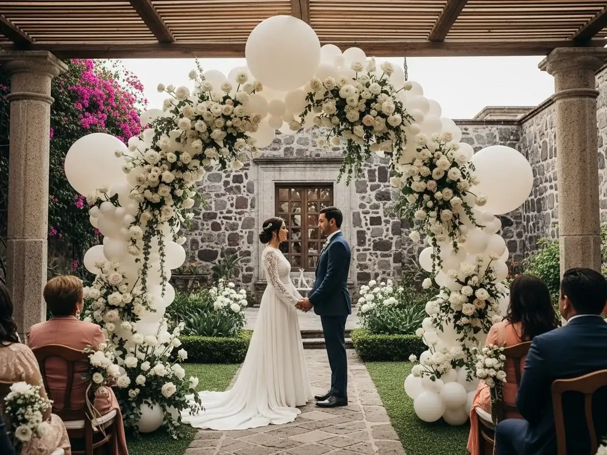Decoración con globos para bodas en CDMX — ejemplo 2