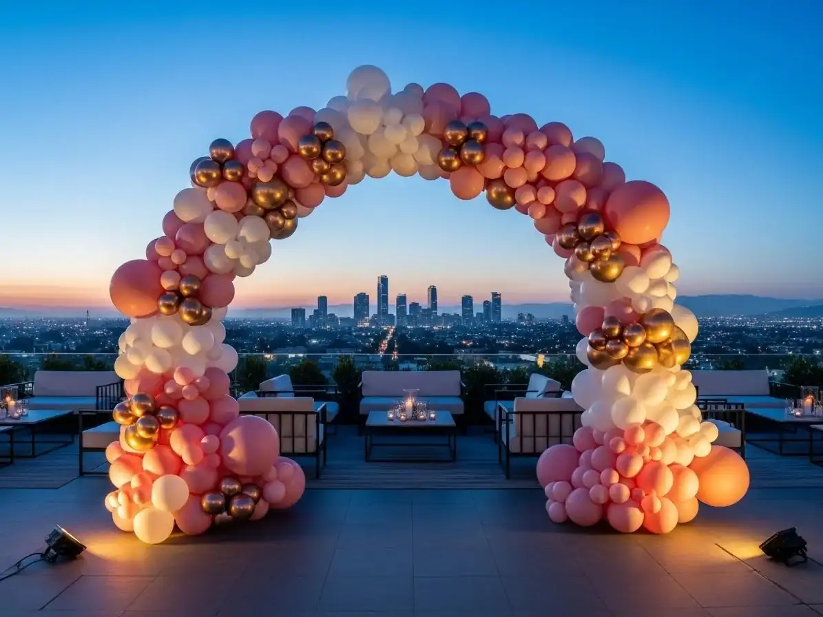 Decoración con globos para cumpleaños adulto en CDMX — ejemplo 2