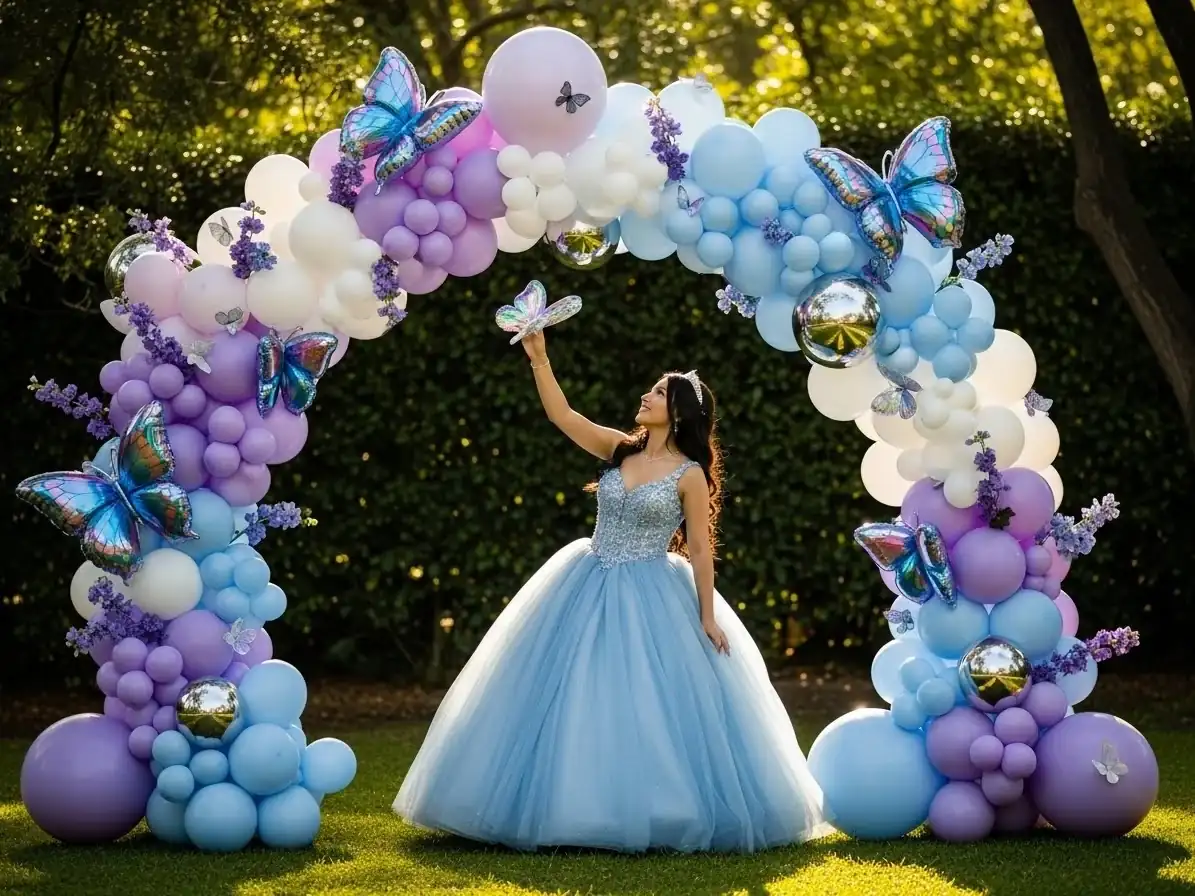 Decoración con globos para xv años en CDMX — ejemplo 5