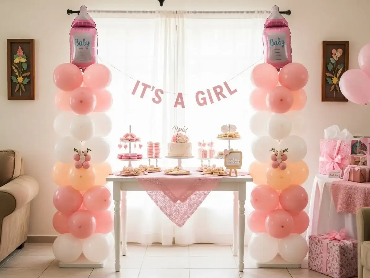 Decoración con globos para gender reveal en CDMX — ejemplo 6