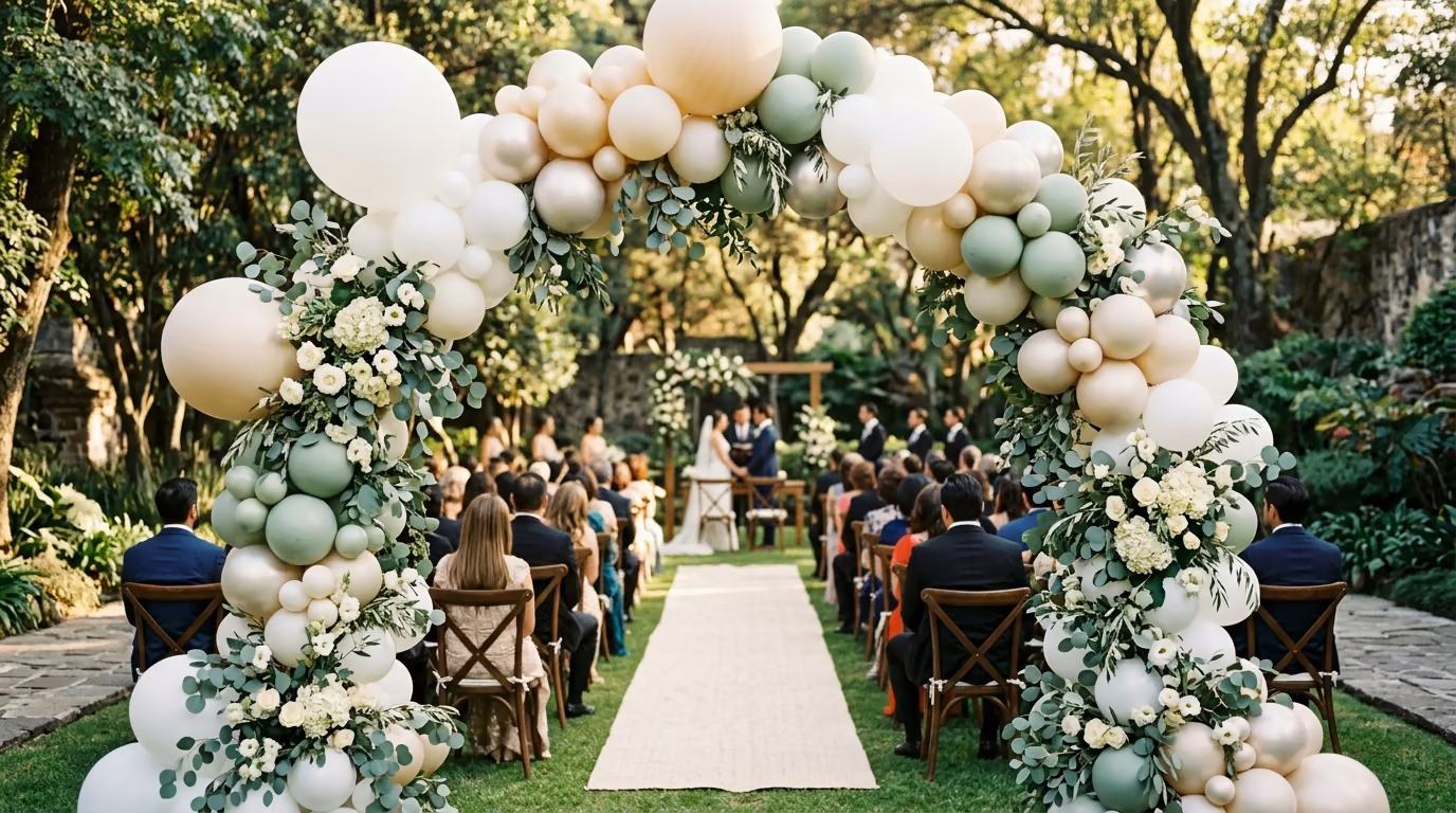 Decoración con globos para Bodas en CDMX