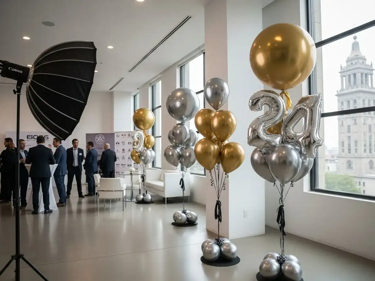 Decoración con globos para corporativos en CDMX — ejemplo 1