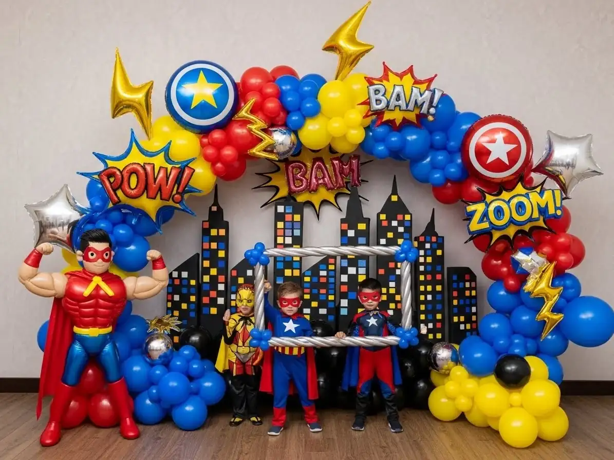 Decoración con globos para cumpleaños infantil en CDMX — ejemplo 1